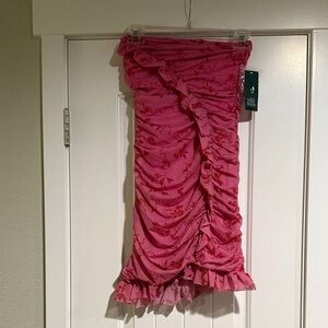 Wild Fable Pink Floral Dress with a removeable strap